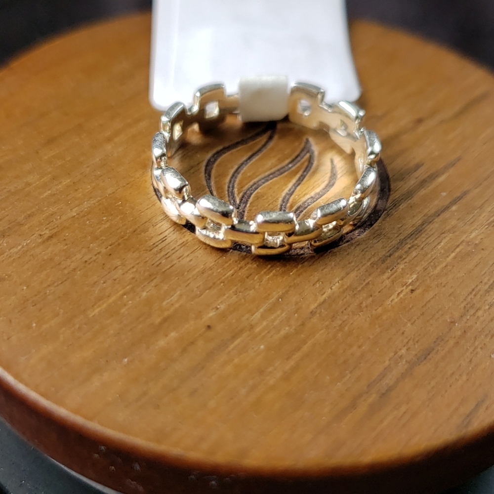 Sterling Silver Chain Link Ring BNWT sz7